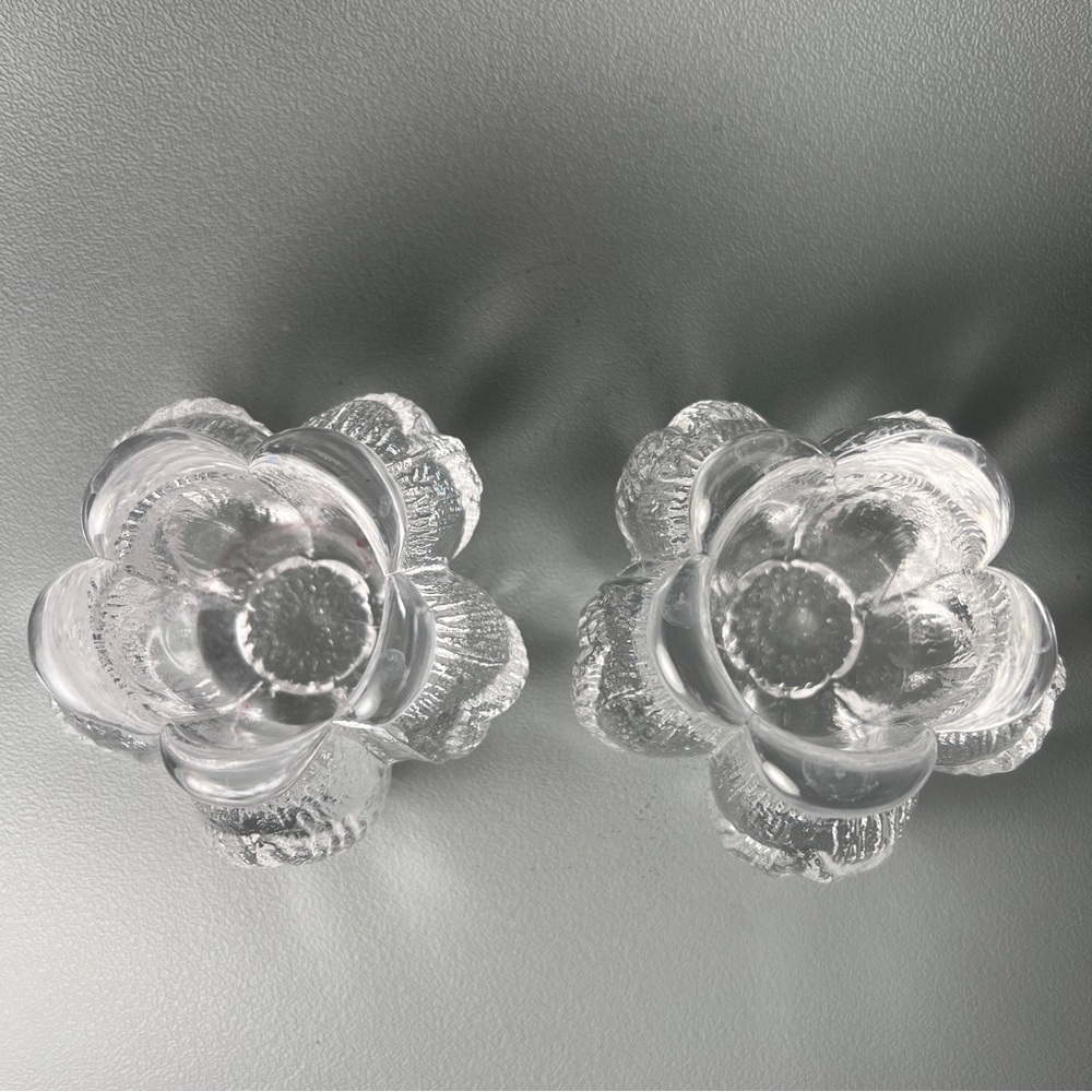 Kosta Boda Rosebud Candle Holders - Picture 2 of 4